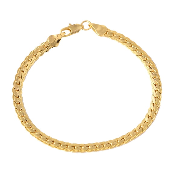 Riforla Unisex Men's Punk Gold Bracelet Chain Wristband Bangle Hop Jewelry Womens Jewelry Gold