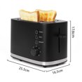 thumbnail image 4 of YAOMOBB Crispy Breakfast Toaster Home Toaster 2 Piece Bread US Plug Stainless Steel Wide Slot Fast Heating Detachable Crumb Tray DIY Breadfast Waffles Bagel, 4 of 6