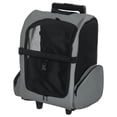 thumbnail image 1 of PawHut Boîte de Bagage pour Animaux 2-en-1 Sac à Dos Transporteur avec Poignée Roue Roulante Gris, 1 of 10