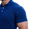 thumbnail image 4 of FNFYFH Clearance Chemises de Golf pour Hommes Col Manches Courtes T-Shirts Été Col Rabattu Blouses Bleu,S, 4 of 8