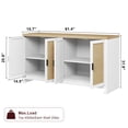 thumbnail image 2 of BeesClover Buffet, Armoire de Rangement d'Accent en Rotin avec 4 Portes et Tablette, Buffet Bahut avec Rangement, 2 of 8