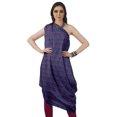 thumbnail image 2 of Moomaya Robe Kurti à une Épaule Imprimée pour Femme, Sans Manches, à Col Bénitier, Style Bohème, Tenue de Soirée de Designer, 2 of 7