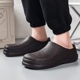 thumbnail image 3 of Men Closed Round Toe Slip On Platform Chef Shoes Non Slip Oil Resistant Waterproof Comfortable Work Garden Nurse Shoes with Lightweight Kitchen Cushioned Shoes ﻿, 3 of 6