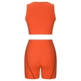 thumbnail image 4 of Workout Outfits for Women 2 Piece Ribbed High Waist Biker Shorts with Tank Crop Tops Exercise Set Yoga Outfit Tracksuits, 4 of 5