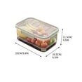 thumbnail image 2 of Cagogo Food Storage Container, Food Grade Plastic Sealed Container for Refrigerator Freezer, Large Rectangular Fresh Keeping Box for Meal Prep, Portable Airtight Container for Outdoor Picnic Lunch, 2 of 2