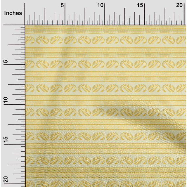 oneOone Polyester Lycra Fabric Stripe & Paisley Block Fabric Prints By Yard 56 Inch Wide