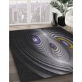 thumbnail image 2 of Ahgly Company Tapis Carrés d'Intérieur à Motifs Noirs, Carré de 3', 2 of 6