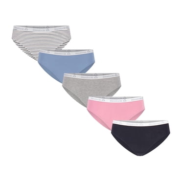 Reebok Girls' 5 Pack Cotton Stretch Hipster