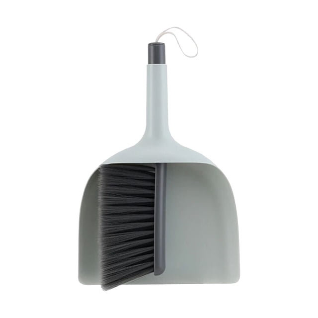 Dustpan And Brush Set 34.5 cm x 22.5 cm x 7 cm Plastic Handheld Cleaning Tool With Rubber Lip And Soft Bristles For Tabletop Sofa Bedroom Tent