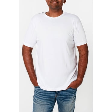 T-Shirt Blanc à Col Rond à Dos Ouvert Adaptatif pour Hommes