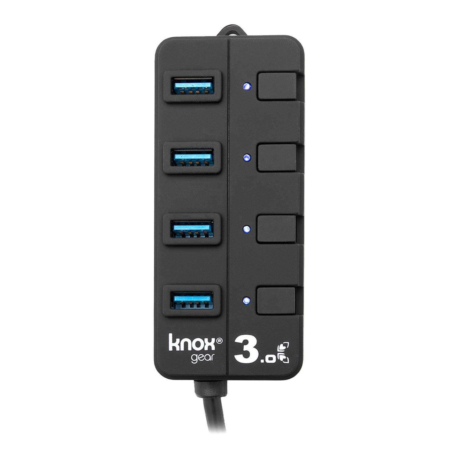 Knox gear 4 Port 30 USB Hub with Individual Switches and LED Lights