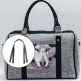 thumbnail image 2 of 2 Set Leather Handbag Handles Tote Bag Replacement Straps Bag Belts with Rivets, 2 of 7