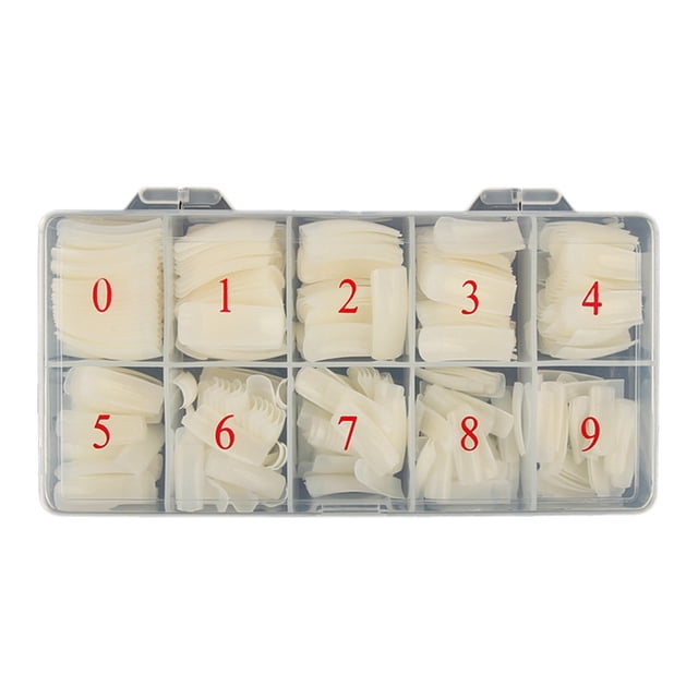 Thinsont 500pcs/Box Transparent Naturel Faux Ongles Manucure Outils de Beauté No.3