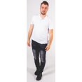 thumbnail image 3 of Mens Skinny Destroyed Biker Slim Fit Straight Fashion Stretch Biker Zipper Jeans, 3 of 7