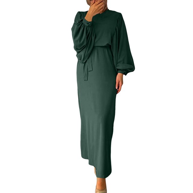 2 Pcs Robes Musulmanes pour Femmes Abaya - Robe de Prière de Dubaï, Longue Robe Cardigan Maxi, Confortable et Stylée