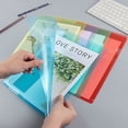 thumbnail image 4 of Clearance Sale File Folders 8.7x12.2IN Plastic Folders, Dark Gray Regular Document Folders File Folders US Letter A4 Size FileTransparent Folders, Schools Business Office Folders for Document, 4 of 7