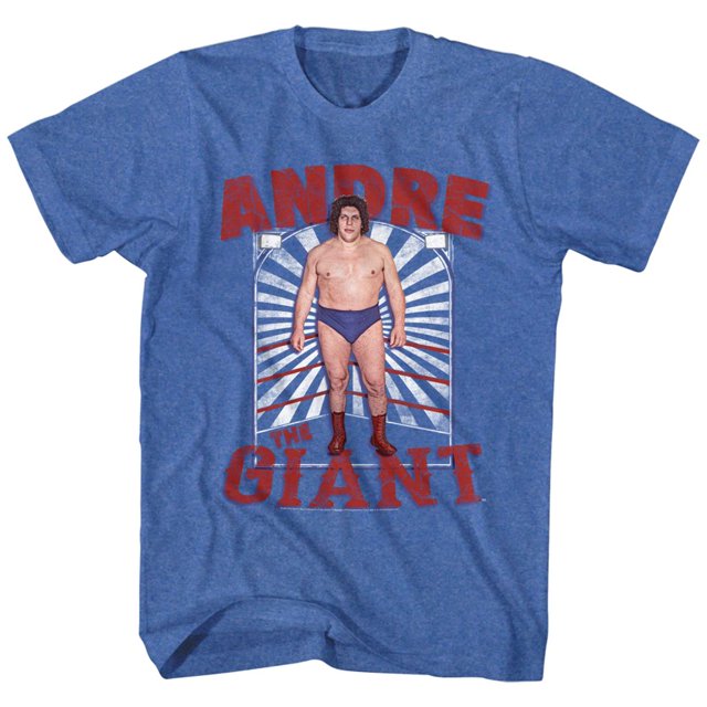 Andre The Giant Andre RING Grand T-shirt Rétro Royal Heather Adulte Homme Unisexe T-shirt à Manches Courtes