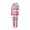 thumbnail image 4 of Kmbangi Parent-child Red Elk Printed Pattern Long Sleeve Hooded Jumpsuit, 4 of 9