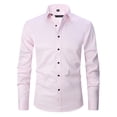 thumbnail image 1 of Chemise à Manches Longues Homme Chemise Habillée à Manches Longues pour Hommes Coupe Régulière Décontractée Boutonnée Unie à Manches Longues Col Rabattu Blouse et Chemise Homme Chemise à Manches Longues Homme Chemises à Manches Longues, 1 of 5