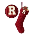 thumbnail image 1 of TETOU Christmas Stockings with Initials Letter 18" Stockings for Christmas Decoration - Red R, 1 of 6