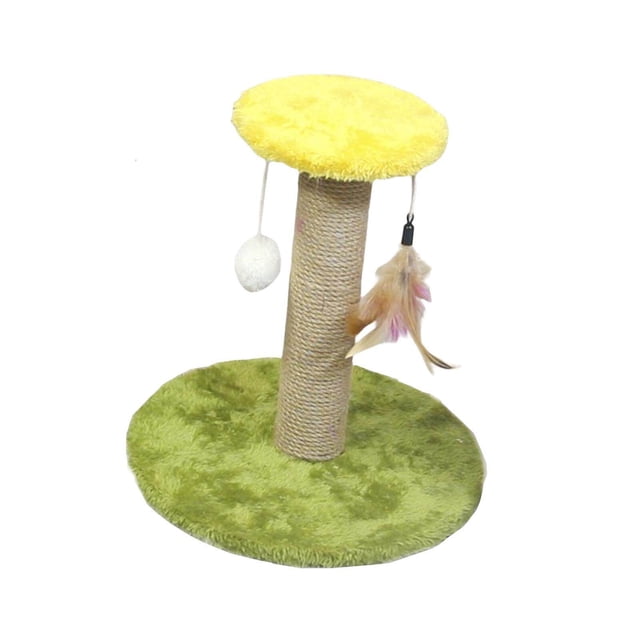 thinsony Cat Scratching Post Scratch Pole Gift Durable for Kittens Supplies Round Green