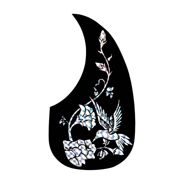 10 Pcs Sticker Protective Paster Exquisite Instrument Accessories Anti-scratch Cover Dust-proof Wear-resistance Guitar Supplies Black/Silver Hummer