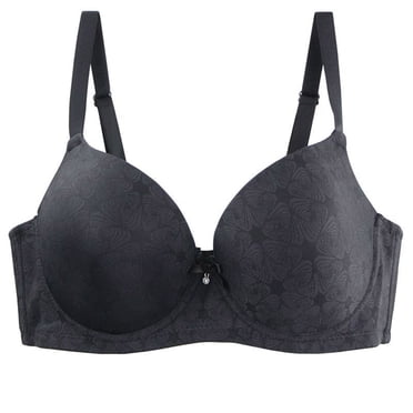 Yuzhih Plus Size Push up Bra for Women Seamless Underwire T-Shirt Bra Full Coverage V Neck Wireless Breathable Underwear