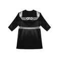 thumbnail image 4 of Alvivi Enfants Garçons Robe de Boxe Art Martial Muay Thaï Uniforme Manches Longues Kick Boxe Robe à Capuche Ensembles Noir&Argent A 14, 4 of 5