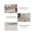 thumbnail image 3 of Eastvita Industrial 5-Piece Dining Table Set for 4-Rectangular Table with 4 Chairs/Ideal for Small Kitchens/Apartments (Grey), 3 of 5