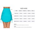 thumbnail image 2 of Womens Swim Skirt Drawstring Tummy Control Swim Bottom with Built-in Brief, 2 of 6