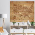 thumbnail image 3 of Design Art - Vintage United States Chalk Yellow Map, 3 of 5