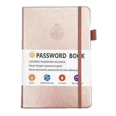 Feltree Password Book, English Address Book, Telephone Book, -border Dedicated Notebook