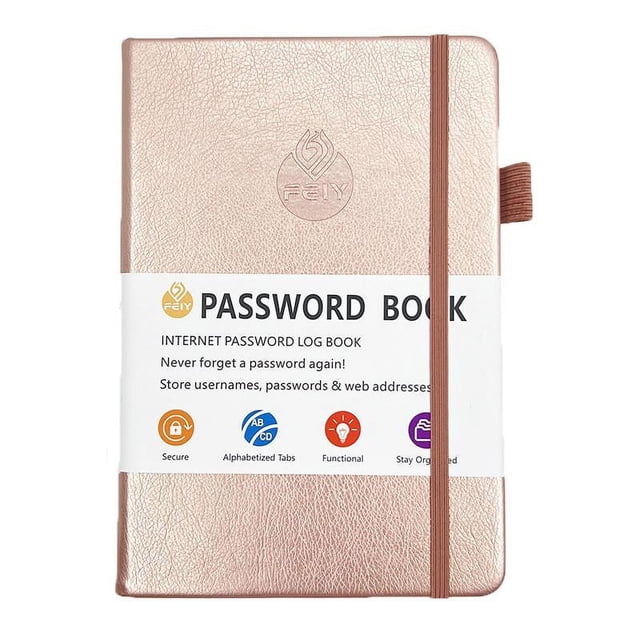 Feltree Password Book, English Address Book, Telephone Book, -border Dedicated Notebook