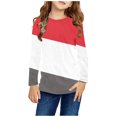 thumbnail image 1 of RXIRUCGD Chemises à Manches Longues pour Filles, Col Rond Mignon, Blouses Décontractées Élégantes, Rouge, Taille : 4 Ans, 1 of 6