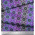 thumbnail image 3 of Soimoi Rayon Fabric Stripe & Moroccan Kaleidoscope Decor Fabric Printed Yard 56 Inch Wide, 3 of 3