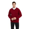 thumbnail image 1 of TOPTIE Mens Cotton Long Sleeve Sweatershirt V-Neck Basic Designed, 1 of 8