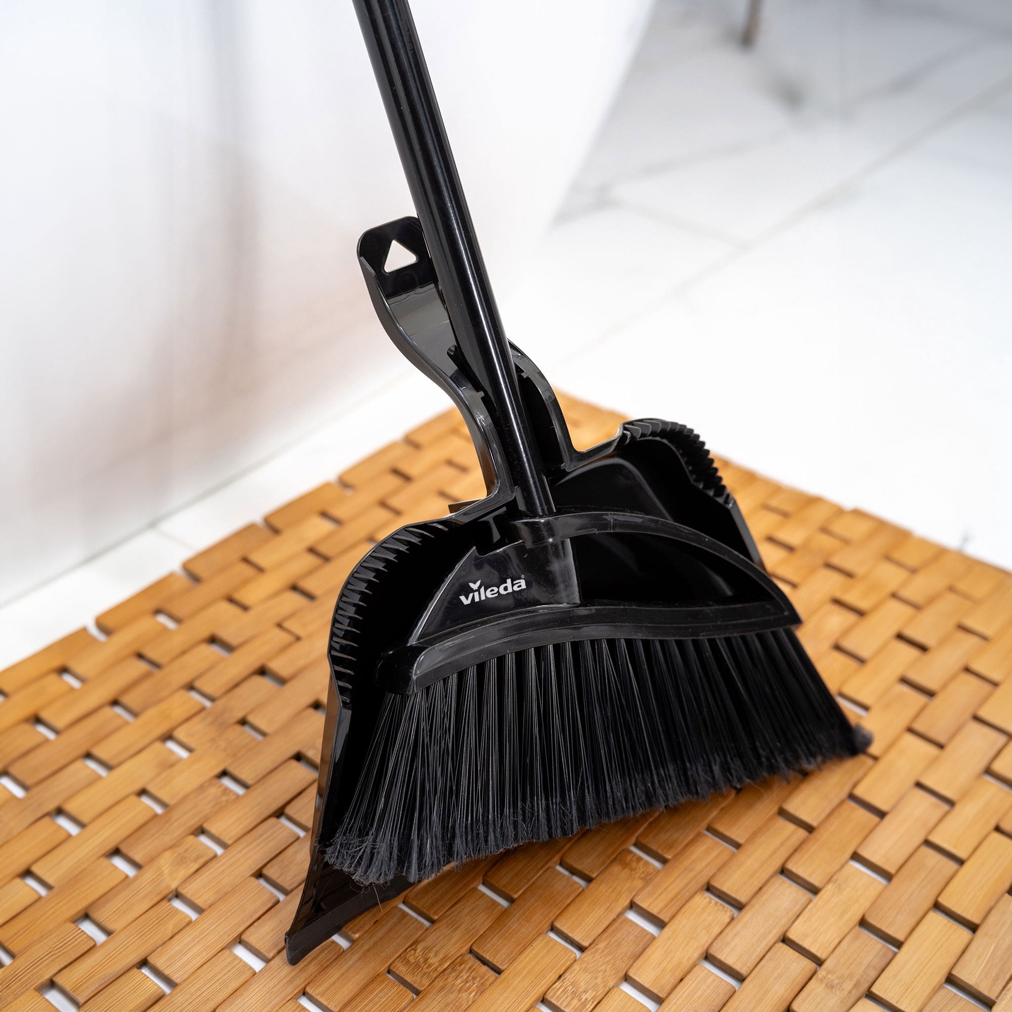 Strong Sweep Broom with Step-On Dustpan