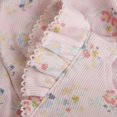 thumbnail image 3 of Minymo Ribbed Short-Sleeve Shirt with Shorts Set - Pink Flowers/White Swan (12 Months), 3 of 3