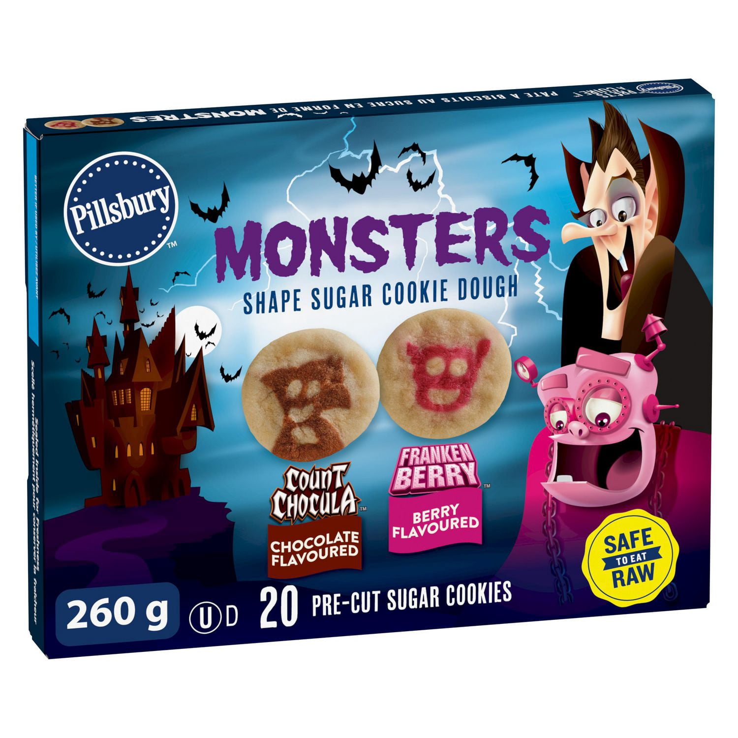 Pillsbury Prêts à cuireMC Pâte à biscuits au sucre en forme de monstres