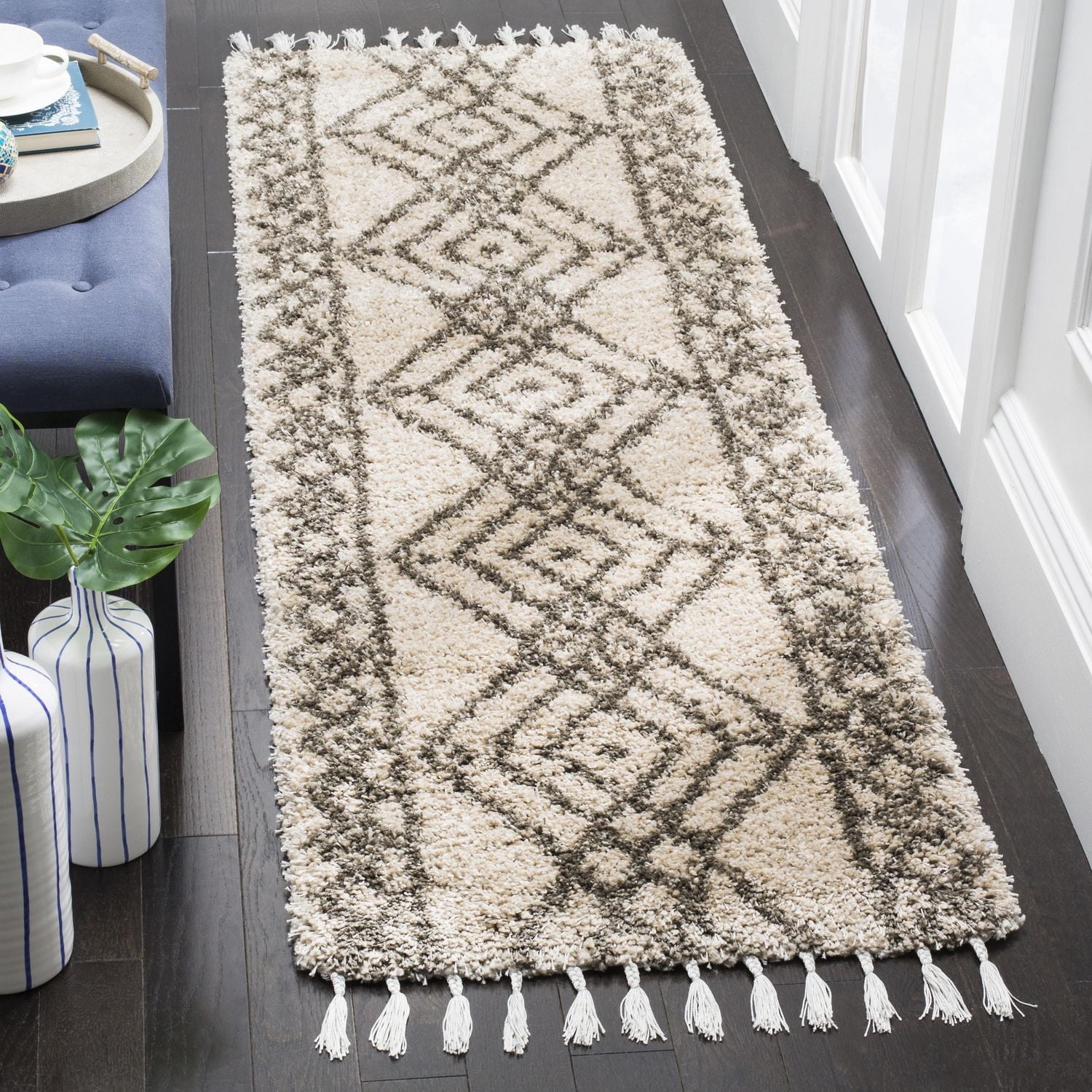 Safavieh Moroccan Fringe Erksine Geometric Shag Area Rug
