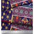 thumbnail image 2 of Soimoi Rayon Crepe Fabric Floral & Damask Patchwork Decor Fabric Printed Yard 46 Inch Wide, 2 of 3