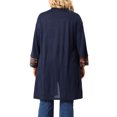 thumbnail image 3 of GRACE & GRANDEUR Women's Plus Size Fall Kimono Boho Open Front Midi Cardigan, 3 of 6
