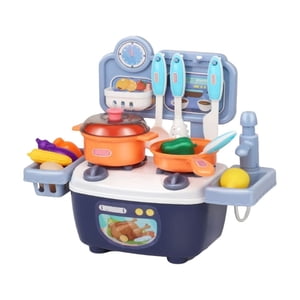 Lksixu Jouets pour tout-petits Jouets éducatifs Jouets de bébé Ensemble de jouets de cuisine équipé d'un robinet et d'une cuisine Jeu de simulation Peau peut presser l'eau et faire semblant de jouer à des jeux de cuisine avec des enfants Jouets d'apprentissage