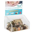 thumbnail image 4 of MCB Acrylic Donation & Ballot Box, Ticket Raffles & Drawing, Voting or Comment Box - with Safety Lock and Display Sign Holder 8"x 6"x 5" (Orange), 4 of 5
