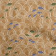 thumbnail image 1 of oneOone Rayonne Brun Tissu Mer Matière de Robe Tissu Imprimé Tissu au Mètre 56 Pouces de Large, 1 of 4