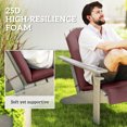 thumbnail image 4 of Outsunny Coussin de Chaise Adirondack 2 Pcs, Coussins de Chaise de Patio, Rouge Vin, 4 of 10