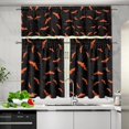 thumbnail image 4 of Halloween Bat Kitchen Curtains and Valances 3 Piece Set,Valance Curtains for Kitchen Windows Halloween Kitchen Curtains Tiers and Valances for Cafe Living Room Window Decoration, 4 of 5