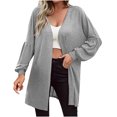 thumbnail image 2 of Babysbule Cardigans pour Femmes Liquidation Mode Femmes Cardigan Ample à Manches Longues Blouse Haut Blouse Liquidation, 2 of 6
