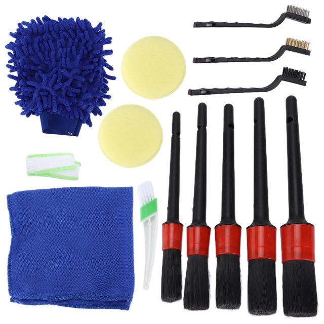 Car Wheel Cleaner, Portable Wet Dry Use Detailing Brushes Kit For Auto Interior Exterior Air Conditioner