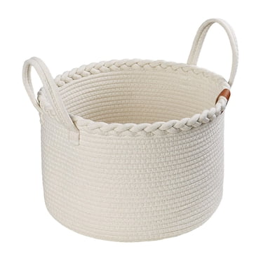 HOMETRENDS Corbeille de stockage en corde de coton avec poignées